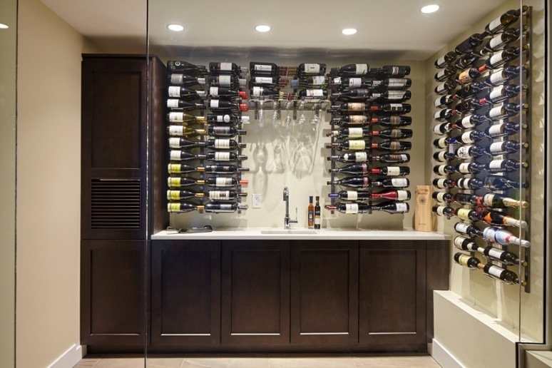 Custom wall wine racks hot sale