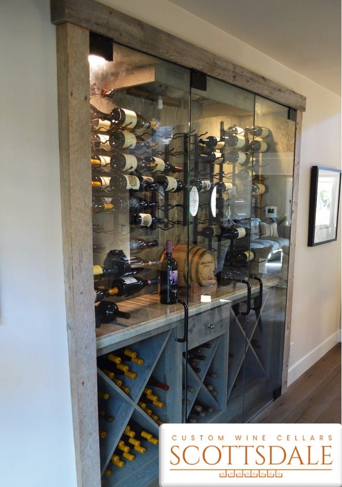 Modern Wine Wall Custom Wine Cellars Scottsdale 